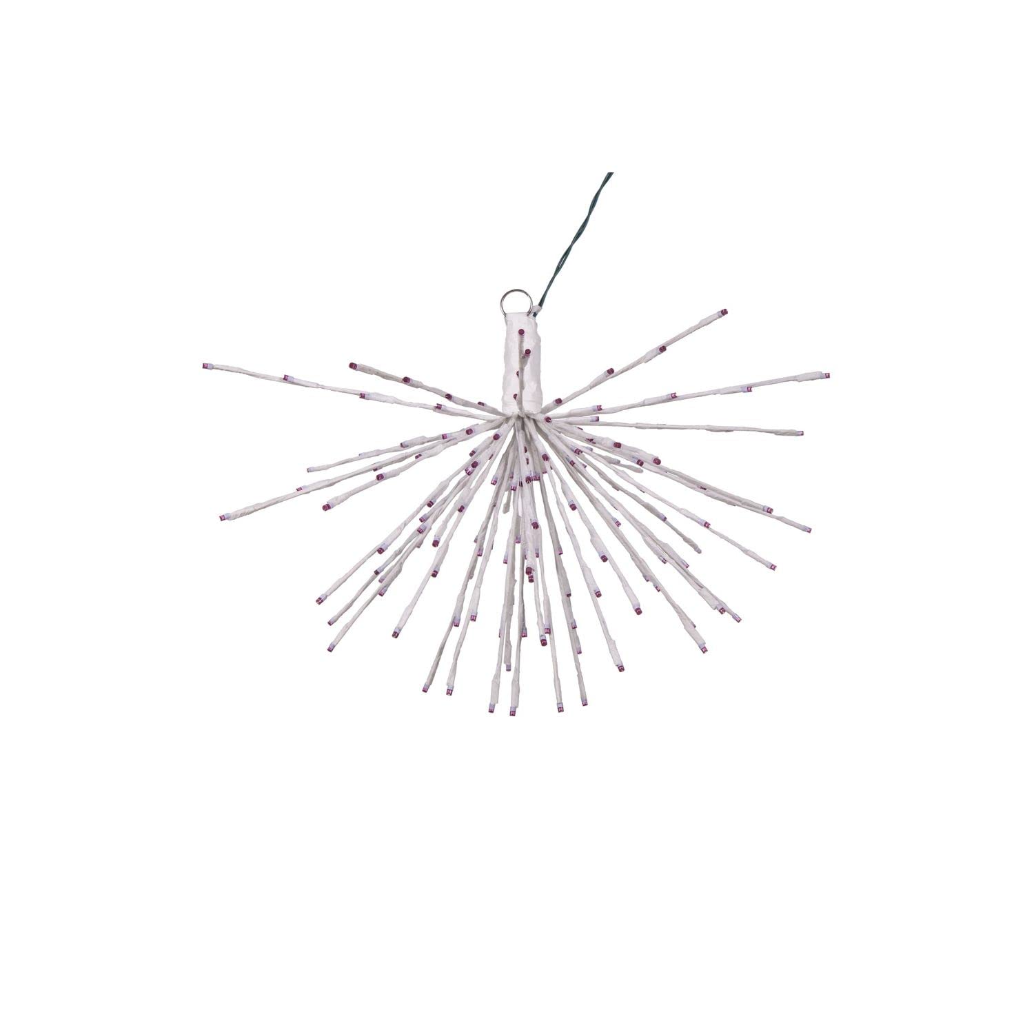 Vickerman 160Lt x 24&quot; White Starburst Purple 5mm LED Lights.