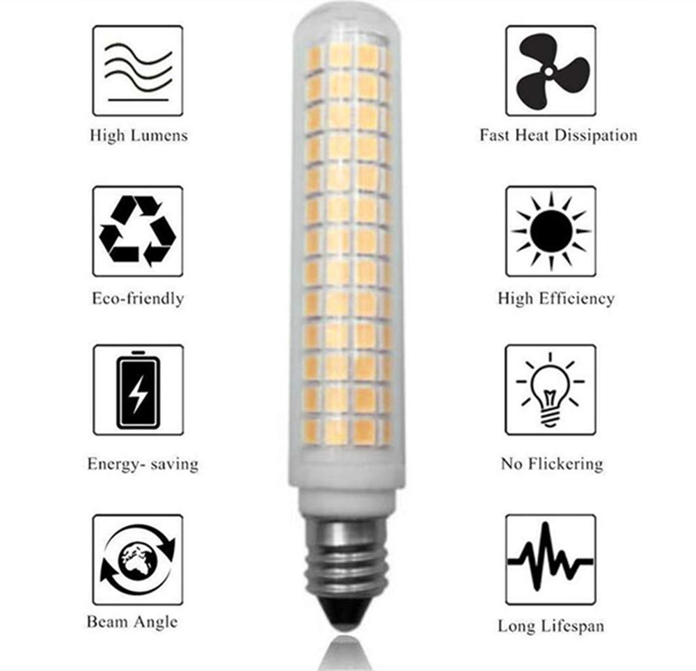 K JINGKELAI E11 LED Bulbs Dimmable 13W, Equivalent to 120W, Warm White 3000K, 3 Pack, Ceramic