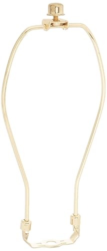 Urbanest 7&quot; Heavy Duty Harp Fitter For Lamp Shades With Saddle, Polished Brass