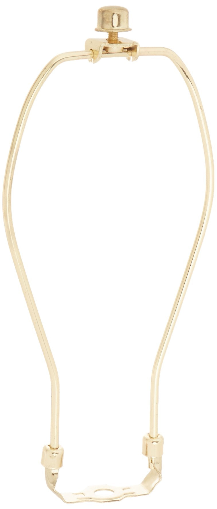 Urbanest 7&quot; Heavy Duty Harp Fitter For Lamp Shades With Saddle, Polished Brass
