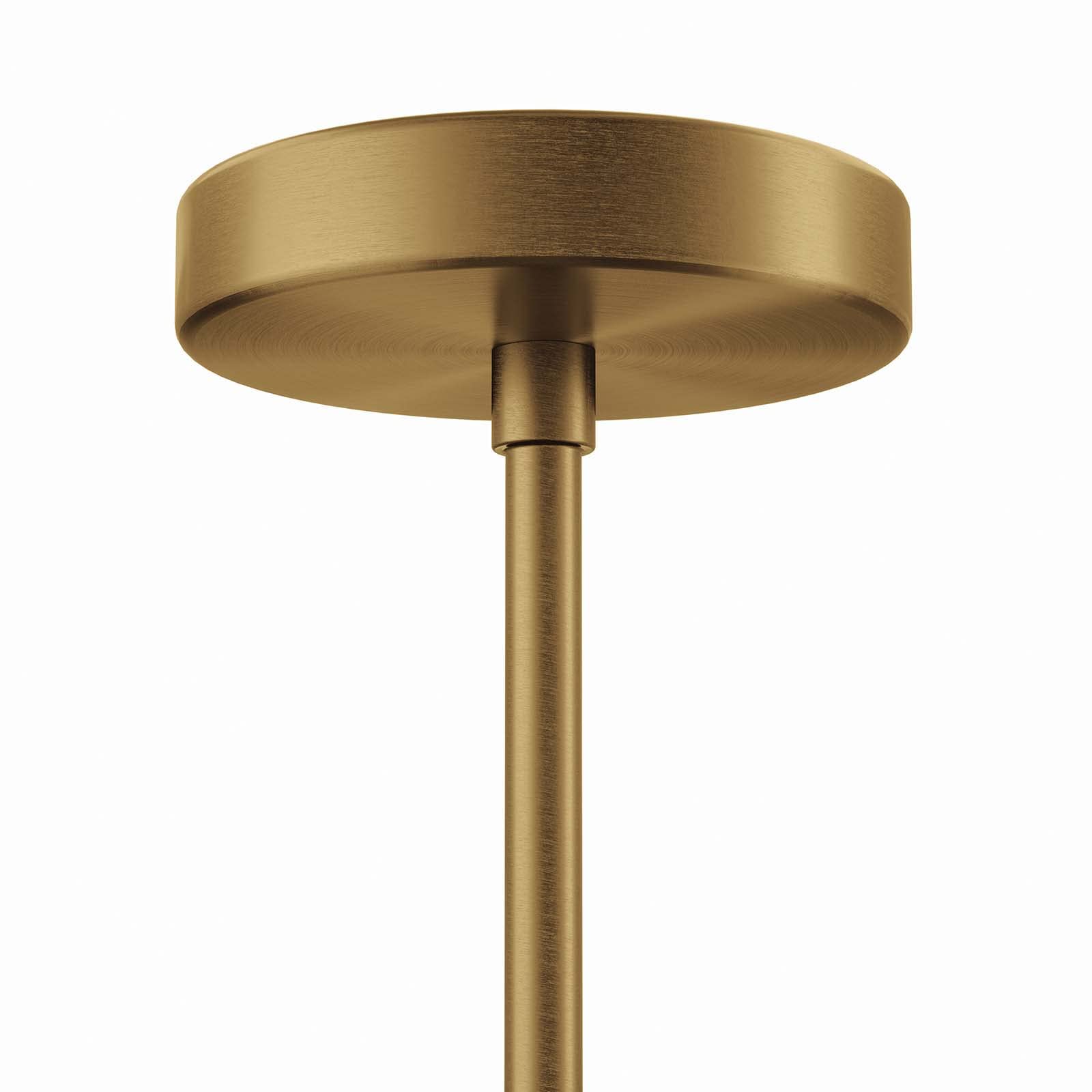 Modway Stellar 5-Light Chandelier, Opal Satin Brass, Iron, 28.5"x28.5"x71", Elegant Brown Lighting Fixture, Model EEI-5658-OPA-S