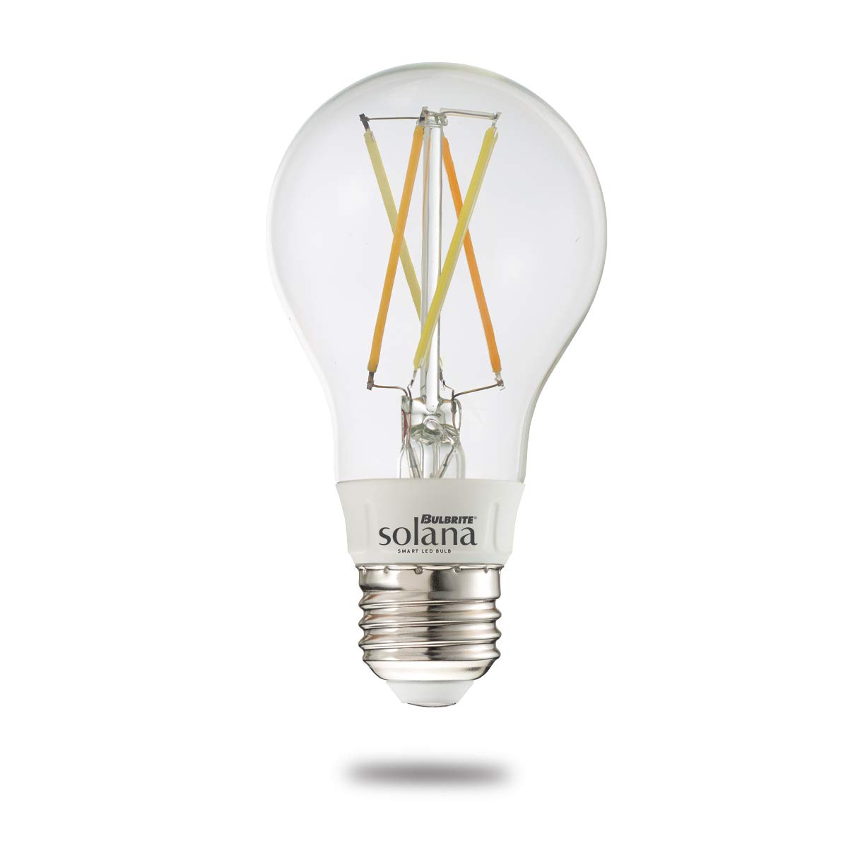 Bulbrite Solana A19 Wi-Fi Connected Edison Filament Led Smart Light Bulb, Single-A19, Clear