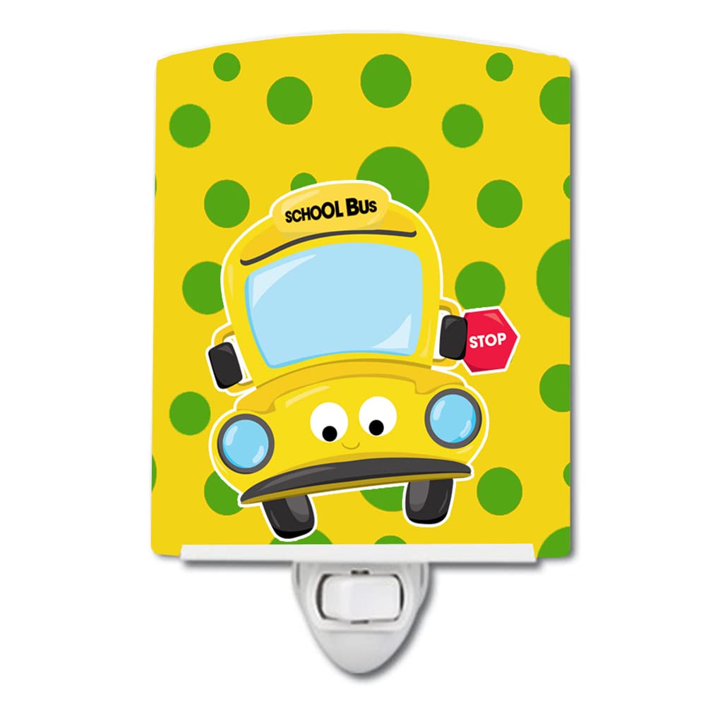 Carolines Treasures Ceramic Night Light, Back to School Bus #2, UL-Certified, 6x4x3, Multicolor, Model BB9026CNL