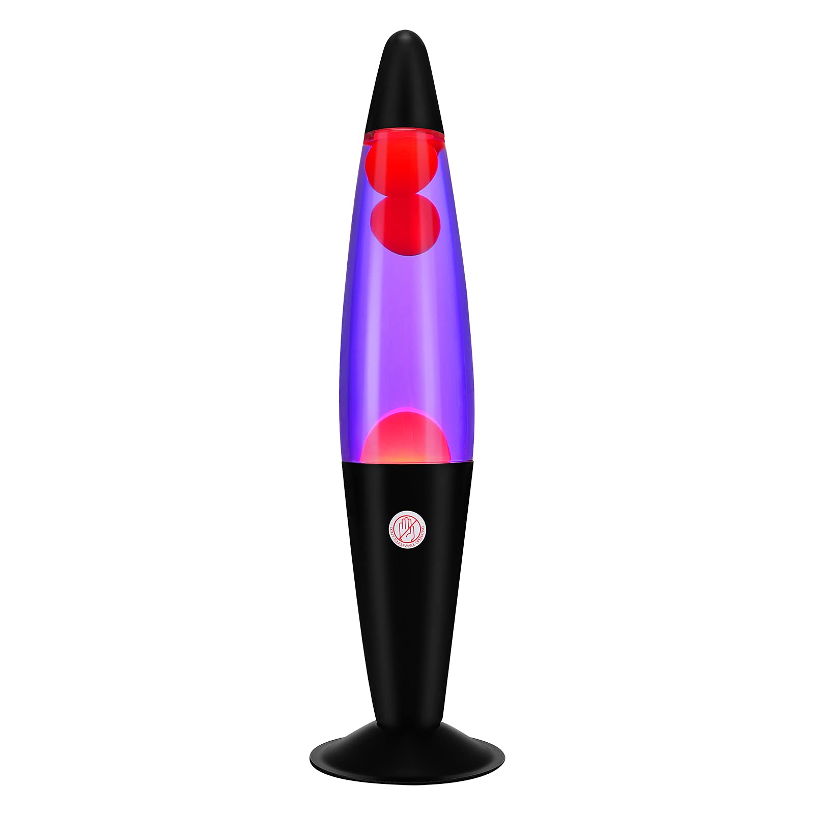 EDIER 16 Inch Magma Lamp, Black Motion Lamp Purple with Orange Wax Relaxing Night Light for Adults Night Light for Home Office D