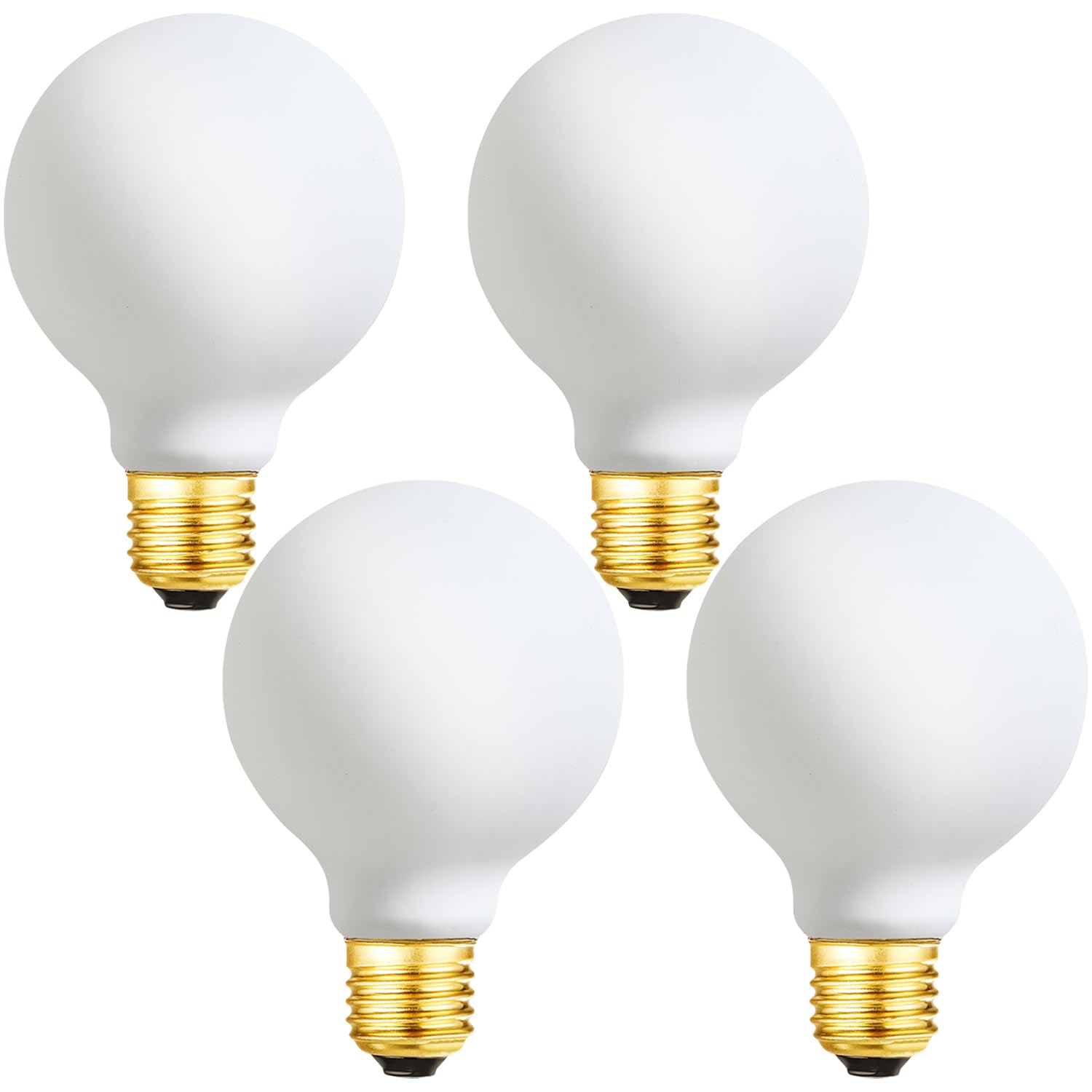 Leools Led Light Bulb G25/G80 Dimmable Flick-Free Matt White 6W Cool White 5000K Cri95 600Lm, 60W Equivalent Vintage Led Edison 