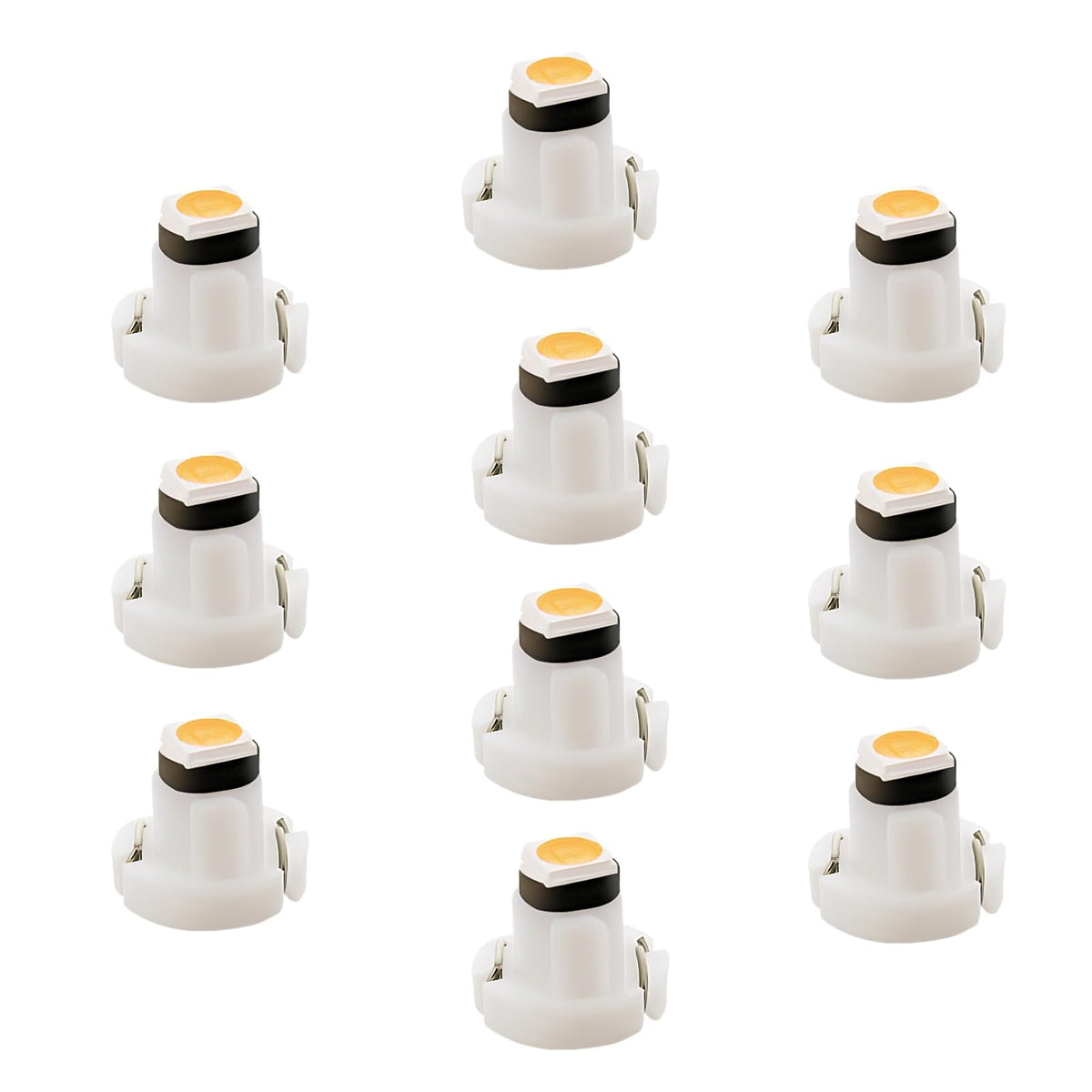 Wljh 10X Yellow T3 Neo Wedge 3030 Smd Chipest 8Mm Base Led Car Instrument Cluster Dashboard Gauge Bulb Hvac Ac Heater Climate Co