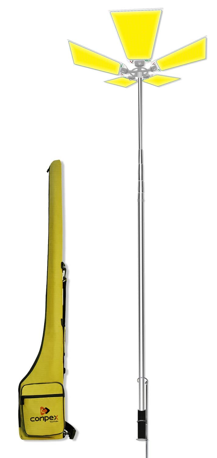 CONPEX LED Telescopic Camping Light - 25000lm Portable Flood Lighting - Without Remote - Yellow - Model FR-05