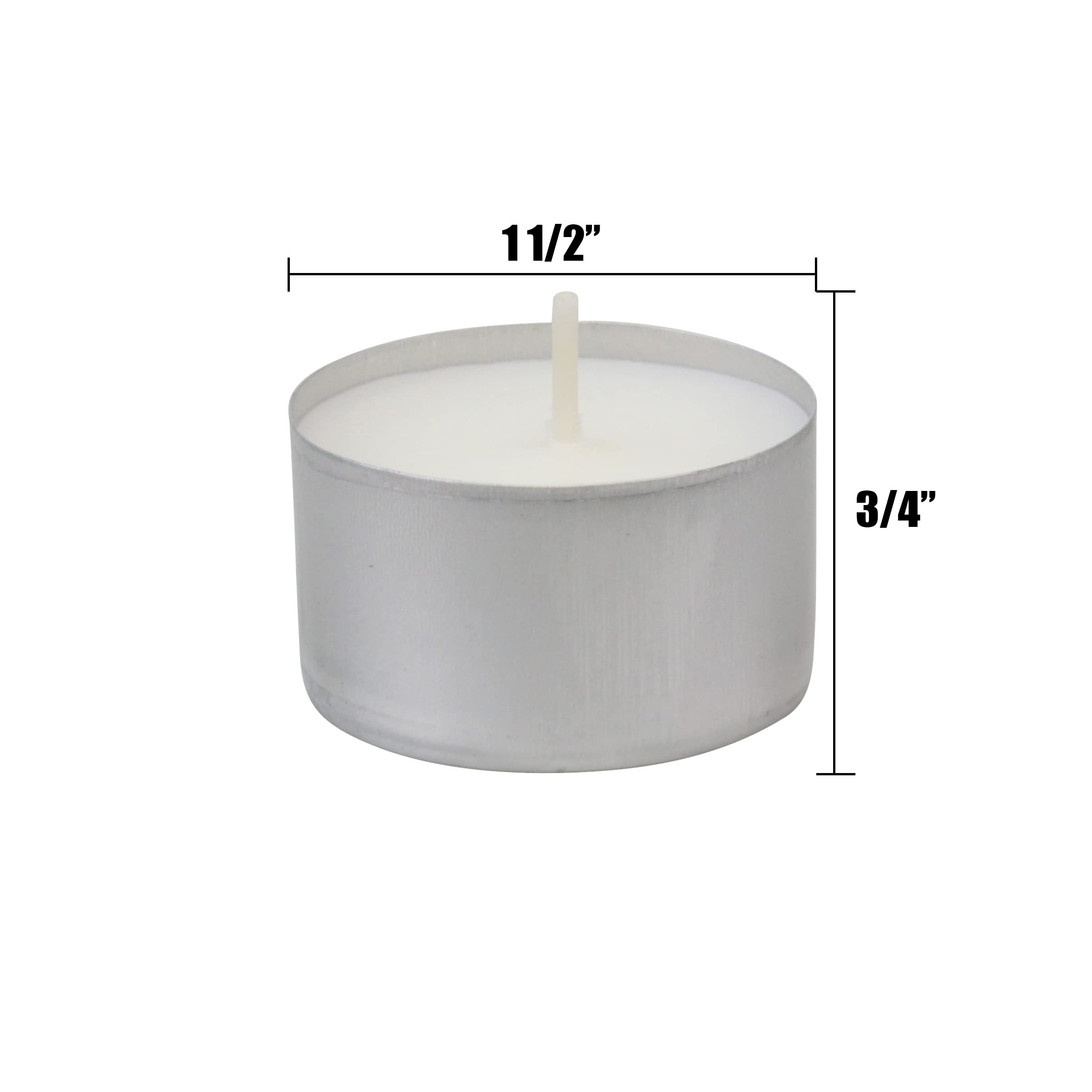 Stonebriar 100 Count White Unscented Smokeless Long Burning Tea Light Candles With 6-7 Hour Burn Time