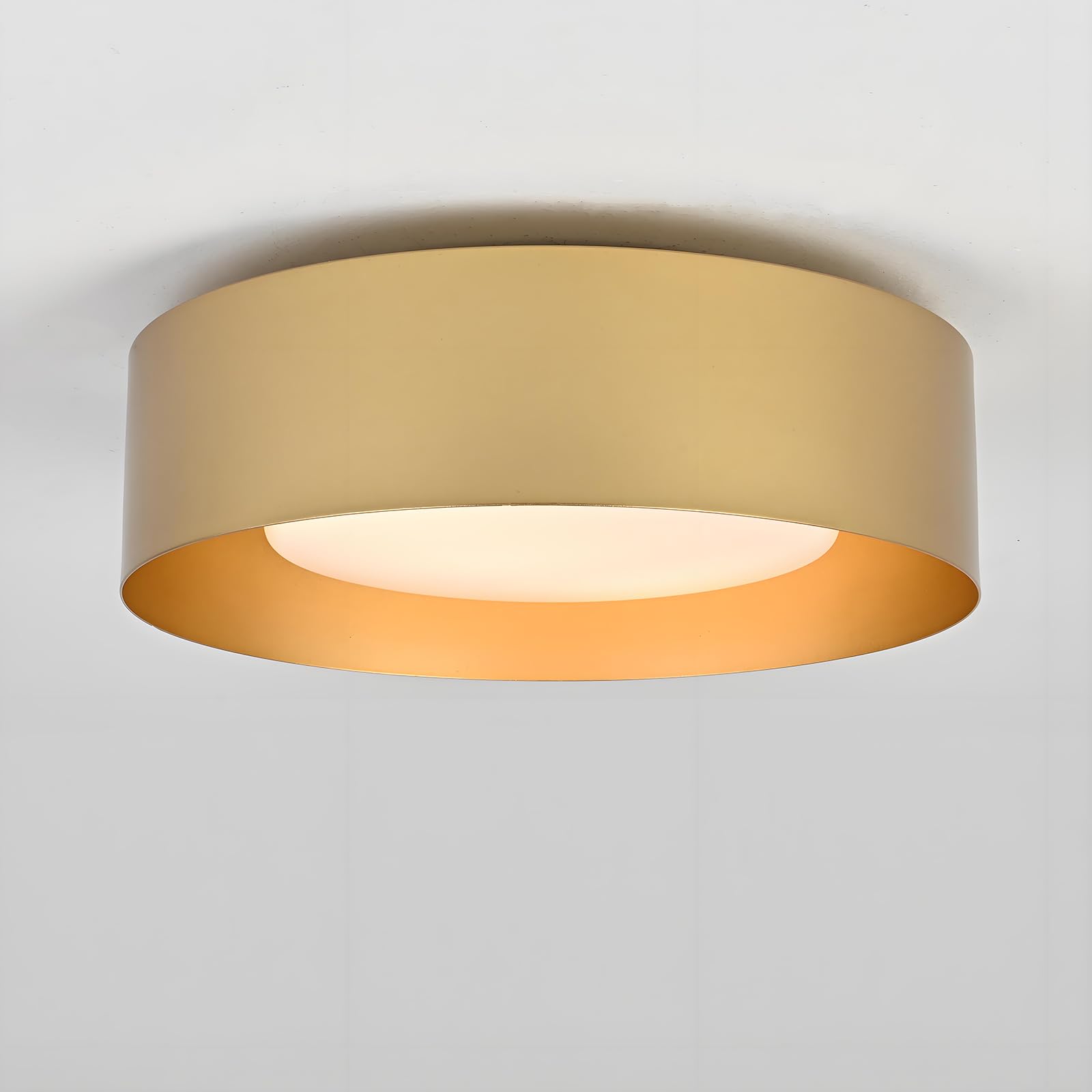 Mivenda Modern Flush Mount Ceiling Light Minimalist Close To Ceiling Lighting Fixture Gold Circular Ceiling Lamp For Bedroom Dining Room Entry Hallway Balcony  Bathroom (12.5