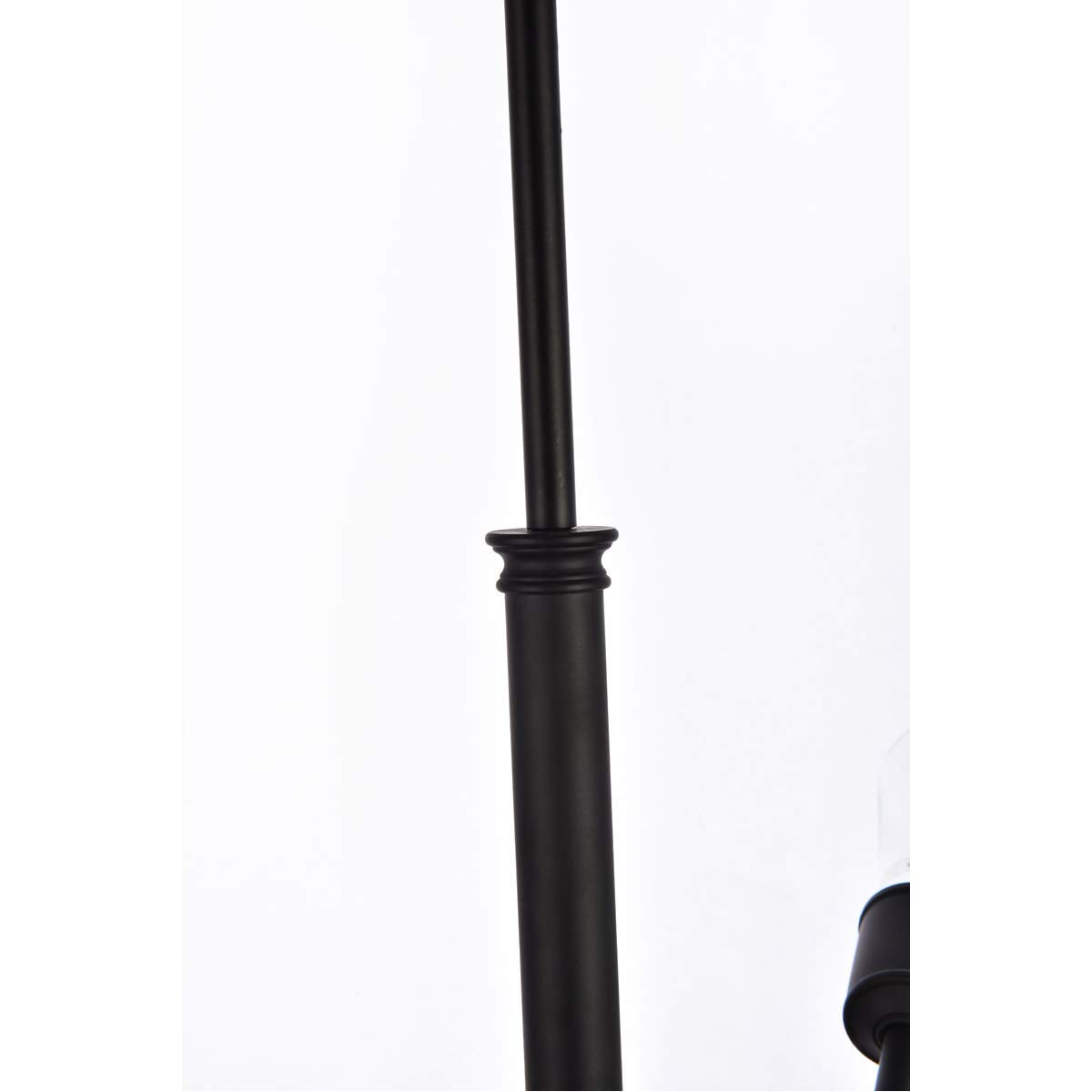 Living District Axel 6-Light Mid-Century Metal Pendant in Black Finish