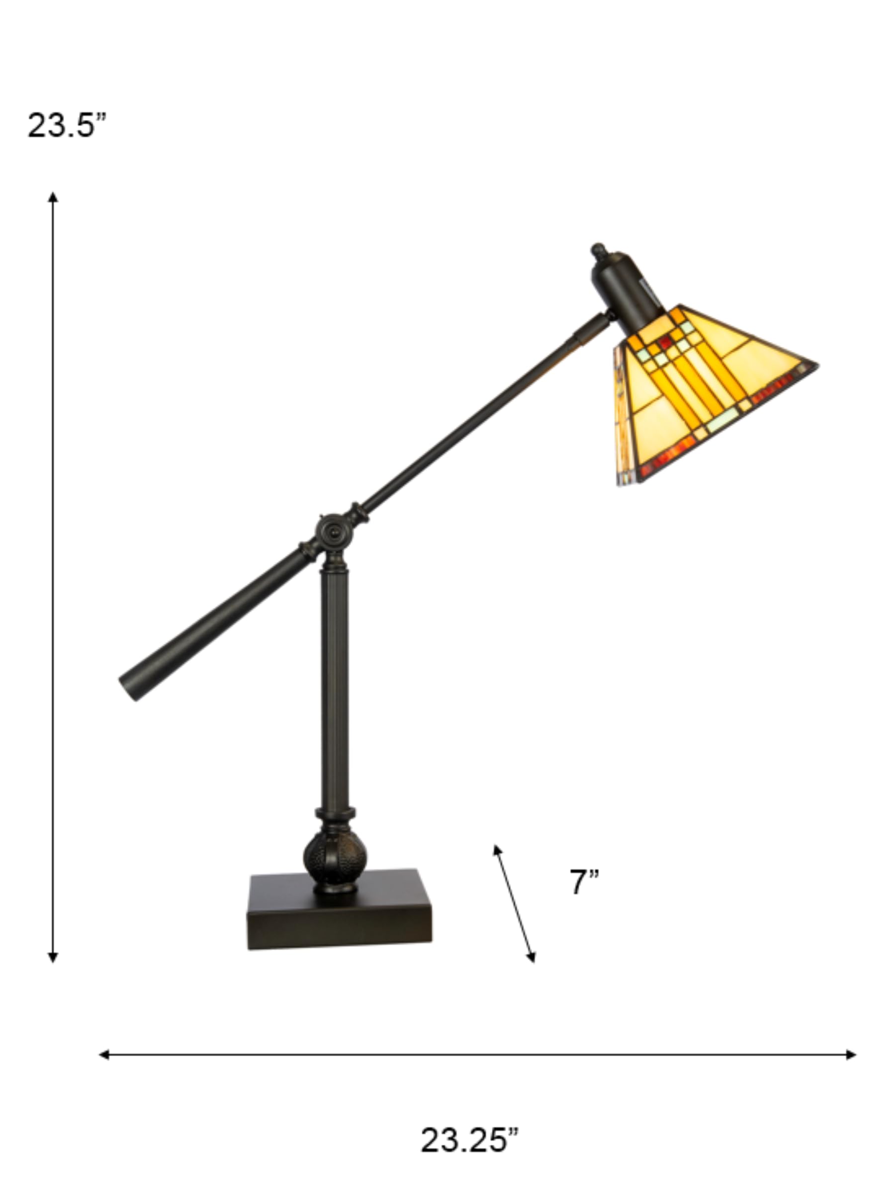 Dale Tiffany One Light Table Desk Lamp TT90492, Bronze Finish, 7 inches, Resin Material