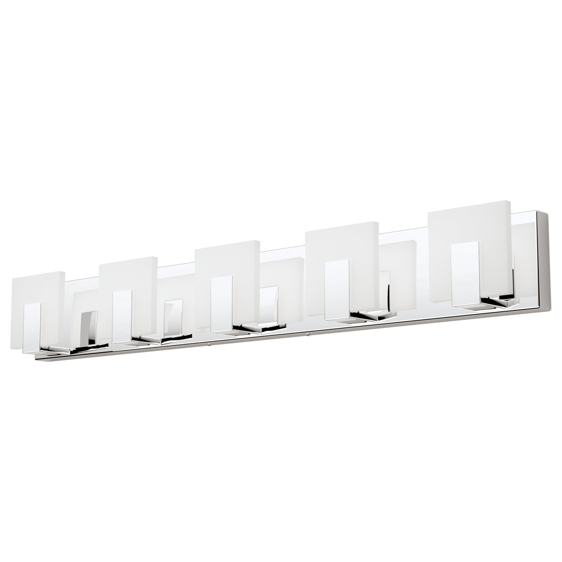 Aipsun Dimmable 5 Lights Led Bathroom Vanity Light Fixture - Chrome Stainless Steel, Model Ca-1105-5T-D, Over Mirror Lighting