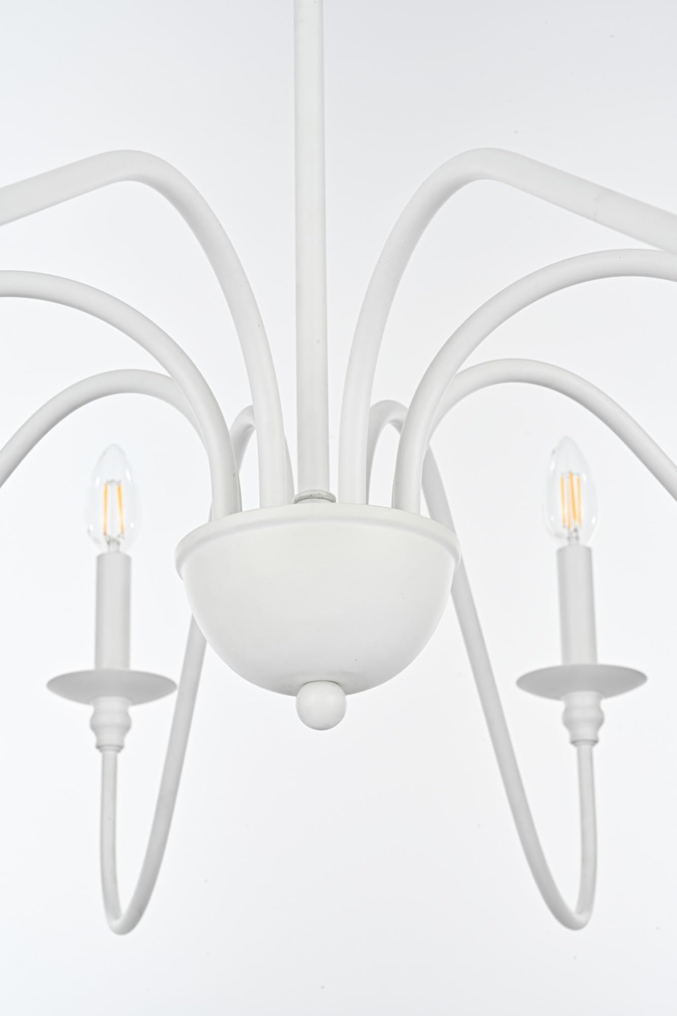 Living District Rohan 8-Light Mid-Century Metal Pendant in Matte Black