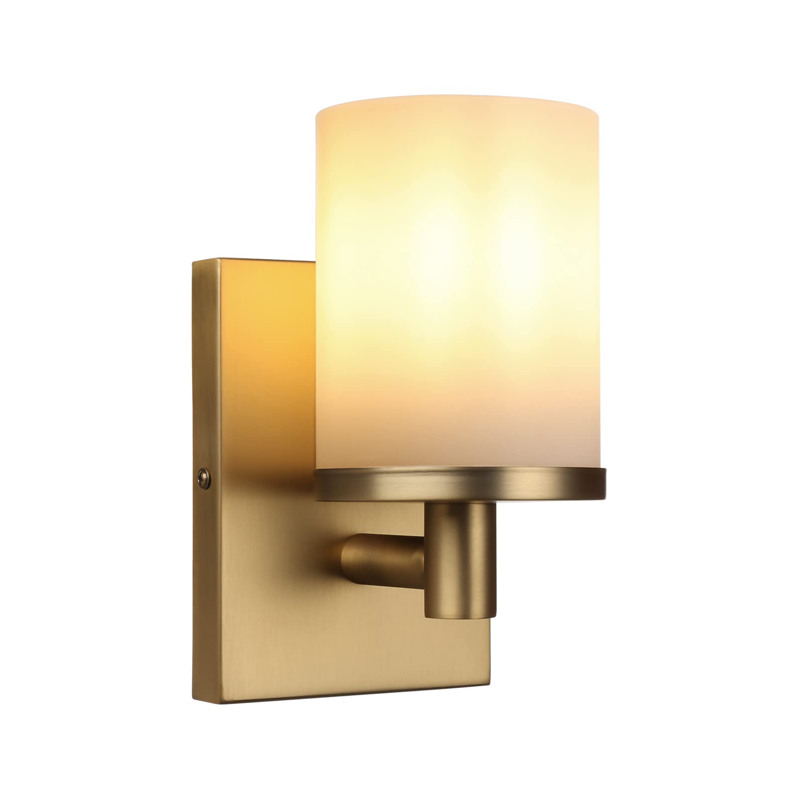 Pathson Vintage Wall Light, Industrial Bathroom Vanity Sconce, Frosted Glass, Antique Finish, Model XLYT1003-D