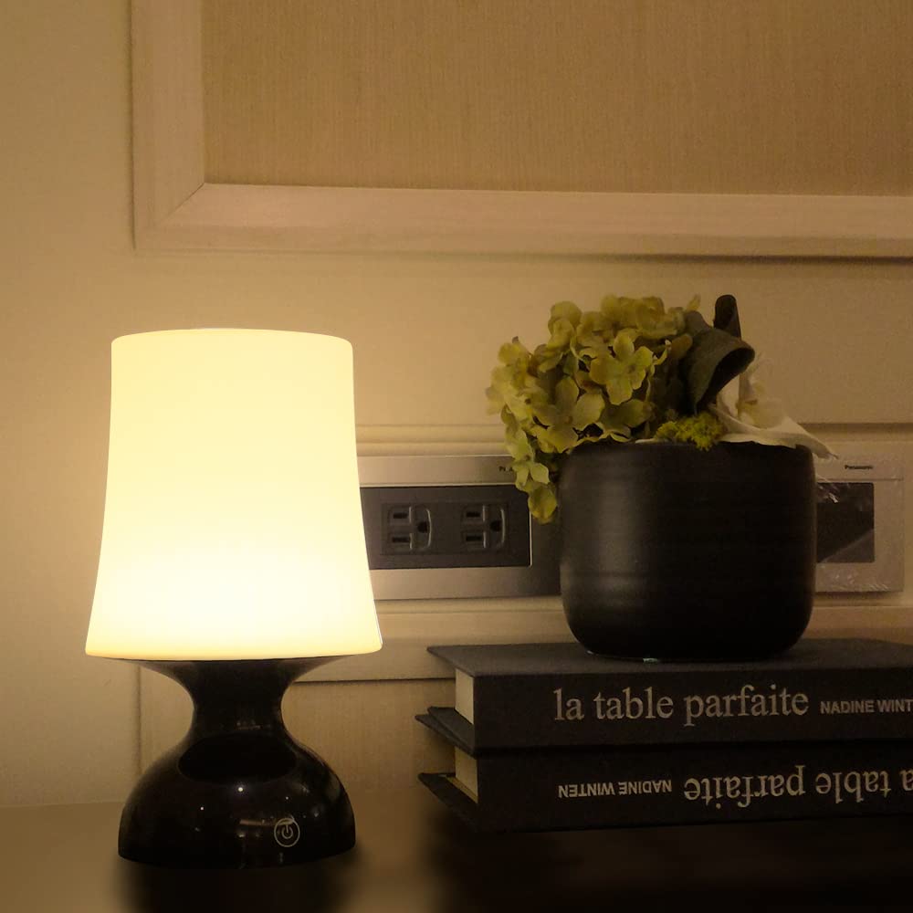 Riverlux Led Mood Light,Black And White Lamp,Nordic Style Table Lamp,Minimalist Desk Lamp,Nursery Night Light,Battery Operated T