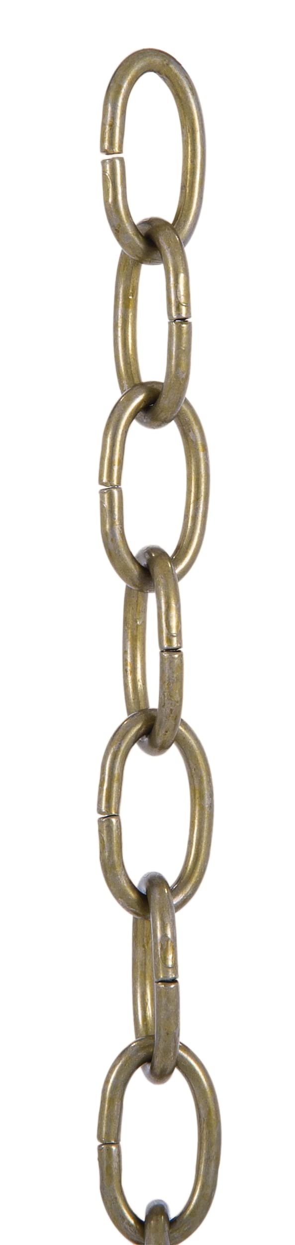 B&P Lamp Antique Brass Finish 5 Gauge Oval Lamp Chain 3 Foot Length Model 12990SN