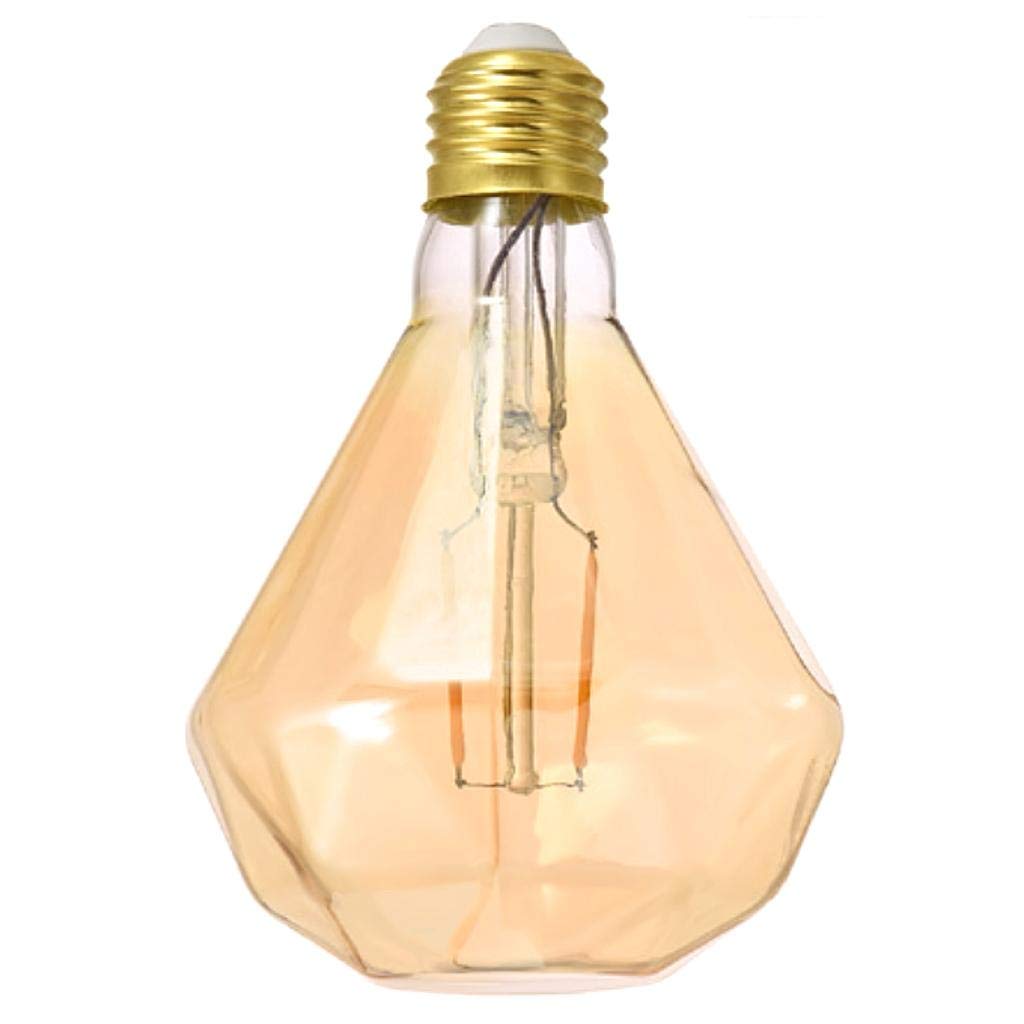 LEDVANCE SYLVANIA LED Vintage Light Bulb, Diamond Shape, 2175K Amber Glow, Glass, 1 Count, Model 40200