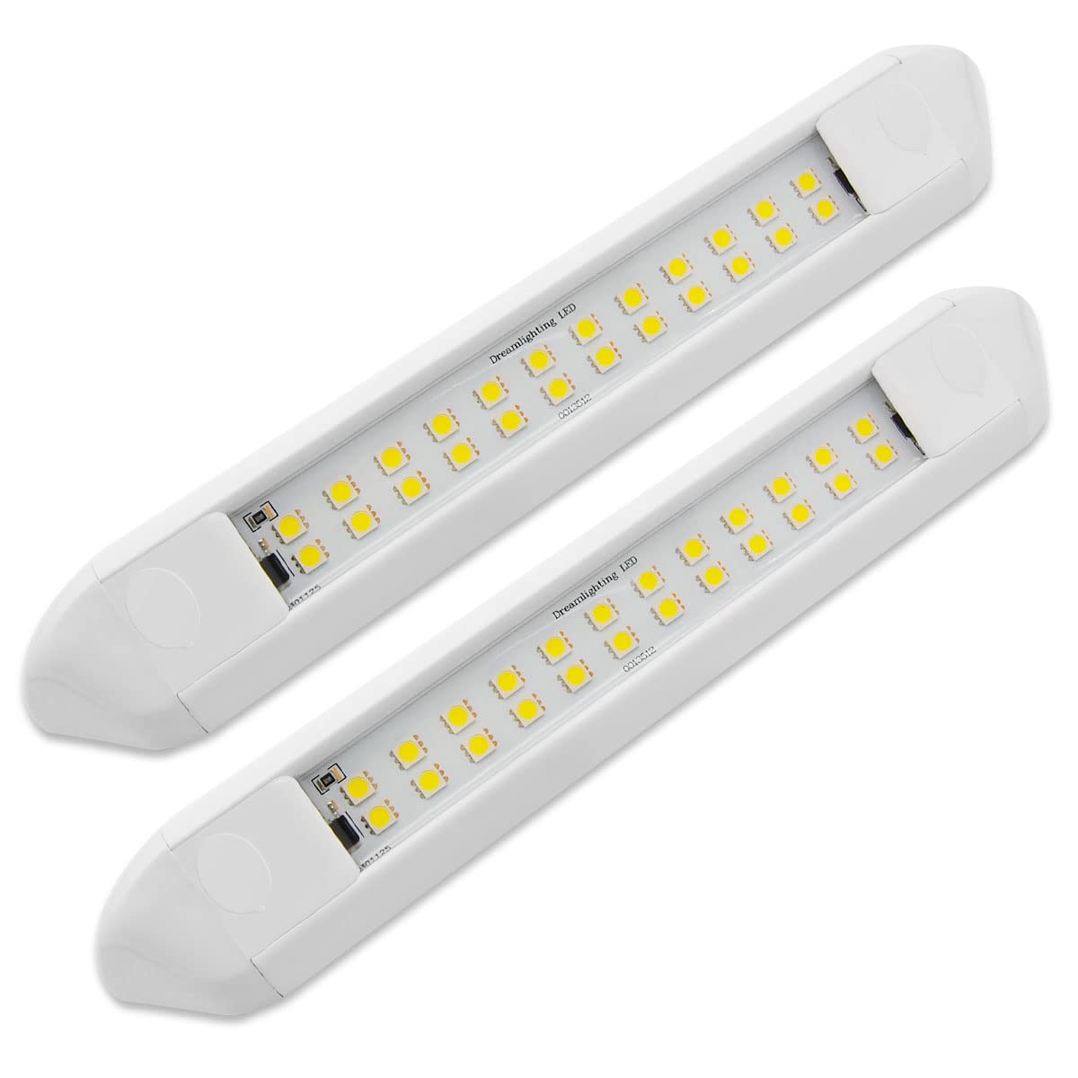 Dream Lighting RV Exterior LED Porch Lights, 12V, 350lm, 10 inch, Pack of 2, Cool White, Model 0013512C