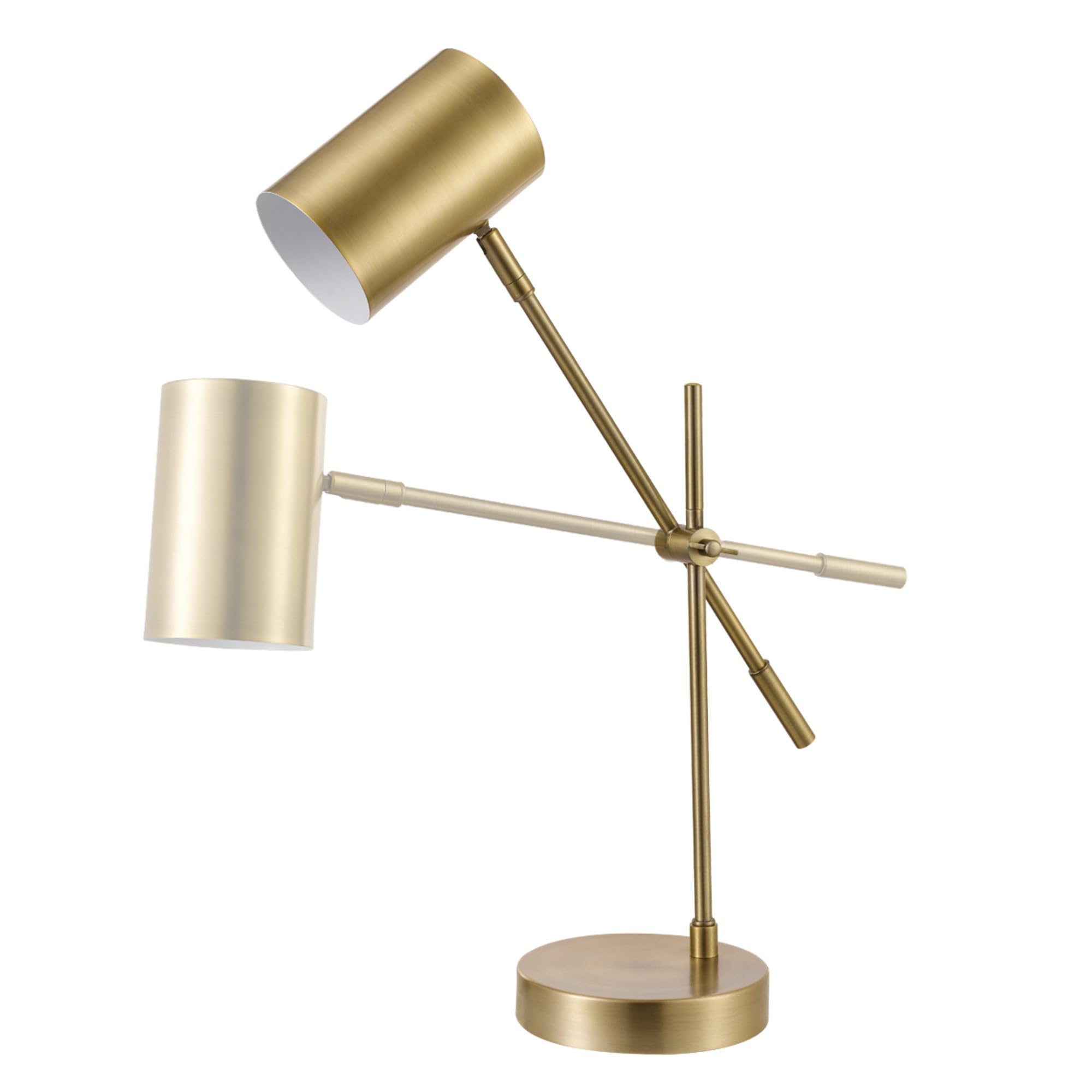 Globe Electric Desk Lamp 20in Adjustable Height Matte Brass Finish Model 52098