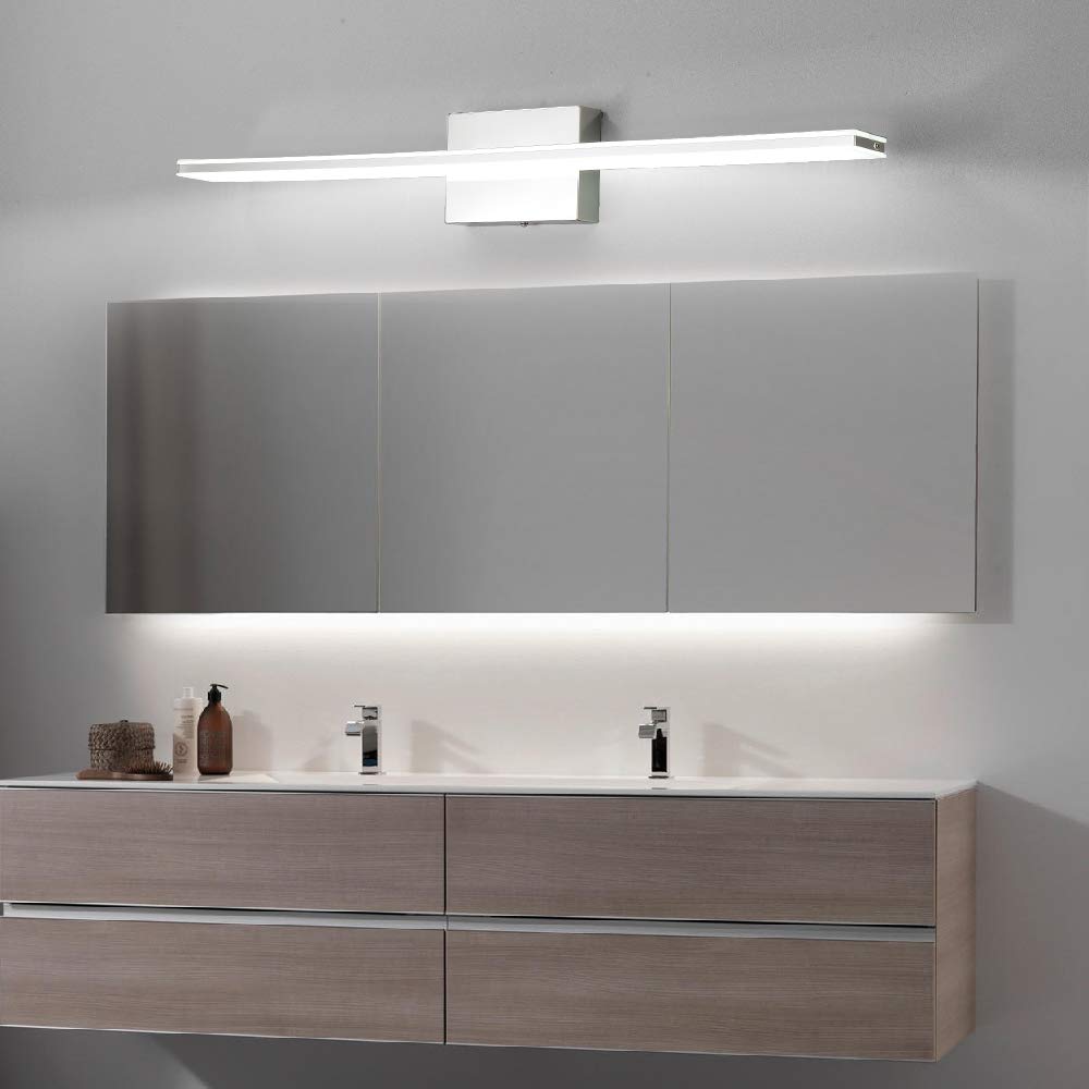BRIVOLART Bathroom Vanity Light Bar, 28W LED, 40in Stainless Steel, Chrome Finish, Model 6420