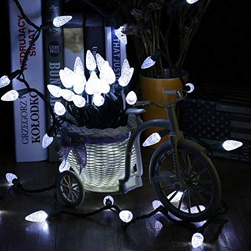 Brizled C5 LED String Lights, 100 LED, 33ft, Cool White, Plastic, Model HHGDHLLC004, UL Certified for Indoor & Outdoor Use