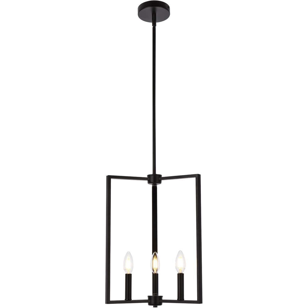 Elegant Lighting Living District Vino 3 Lights Pendant in Black