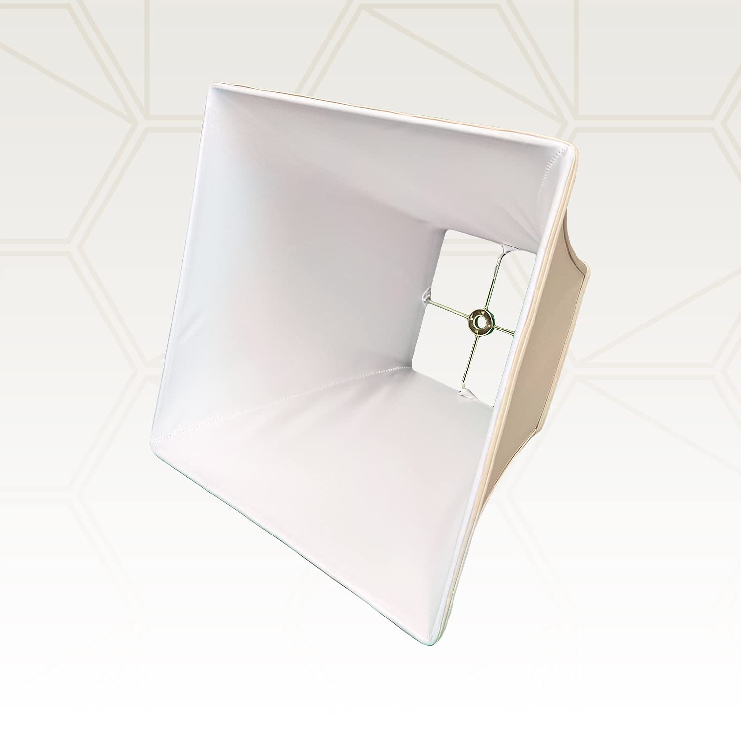 Royal Designs Square Bell Lamp Shade, BSO-715-14BG, 7x14x11.5, Silk-type Shantung, Beige