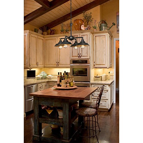 Westinghouse 6345000 Four-Light Indoor Iron Hill Chandelier, 4, Oil Rubbed Bronze With Highlights