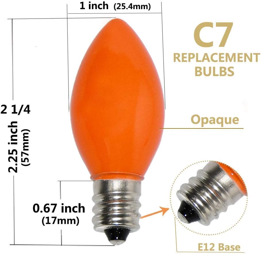 C7 Christmas Lights, 25Ft Ceramic Vintage Christmas Lights With 25 Multicolor C7 Bulbs, Hanging Outdoor Christmas Lights For Chr