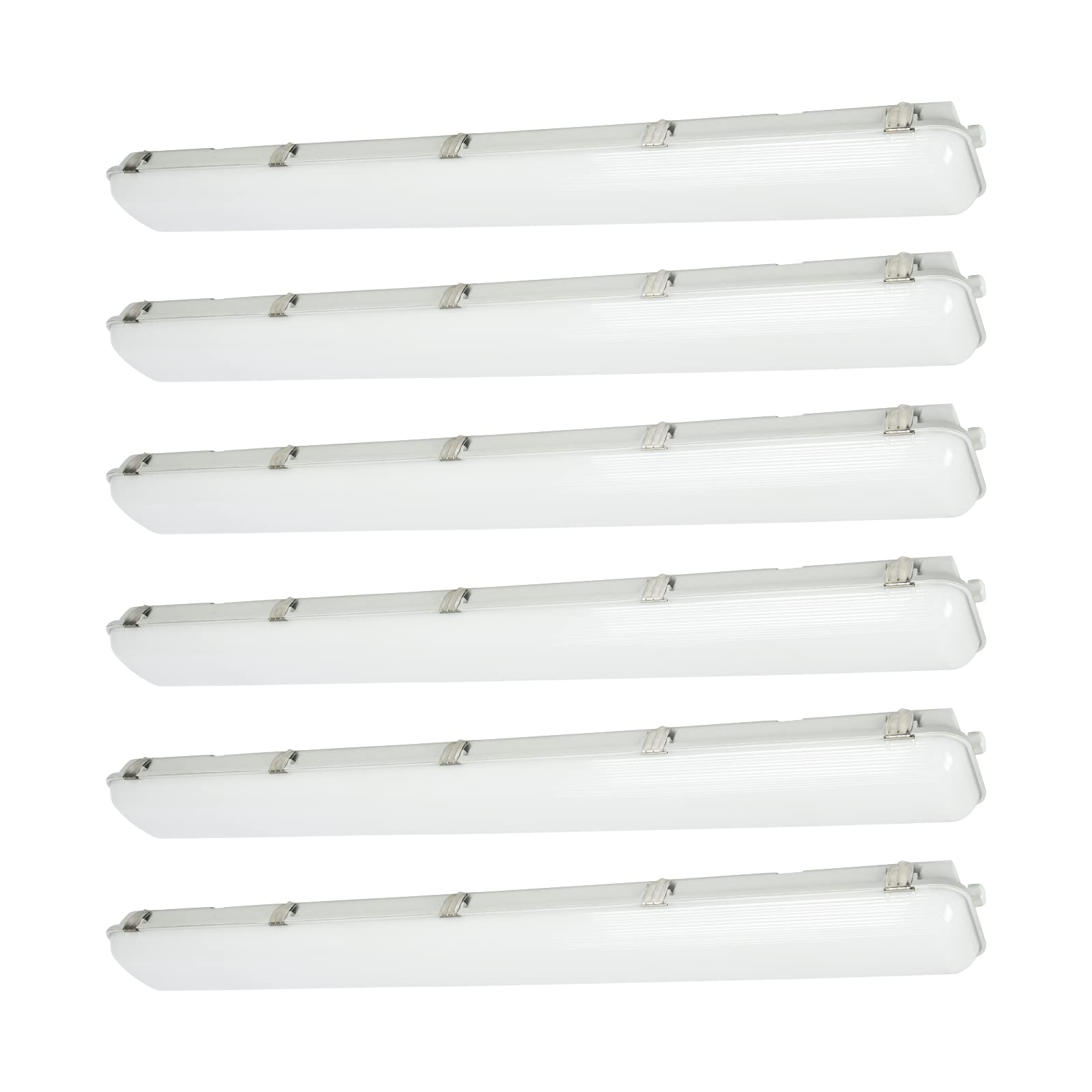 Sokply LED Vapor Proof 4FT 48W(120W Equivalent) 6720lm 5000K Bright White Vapor Tight Light, No-Dimmable Waterproof LED Shop Lig