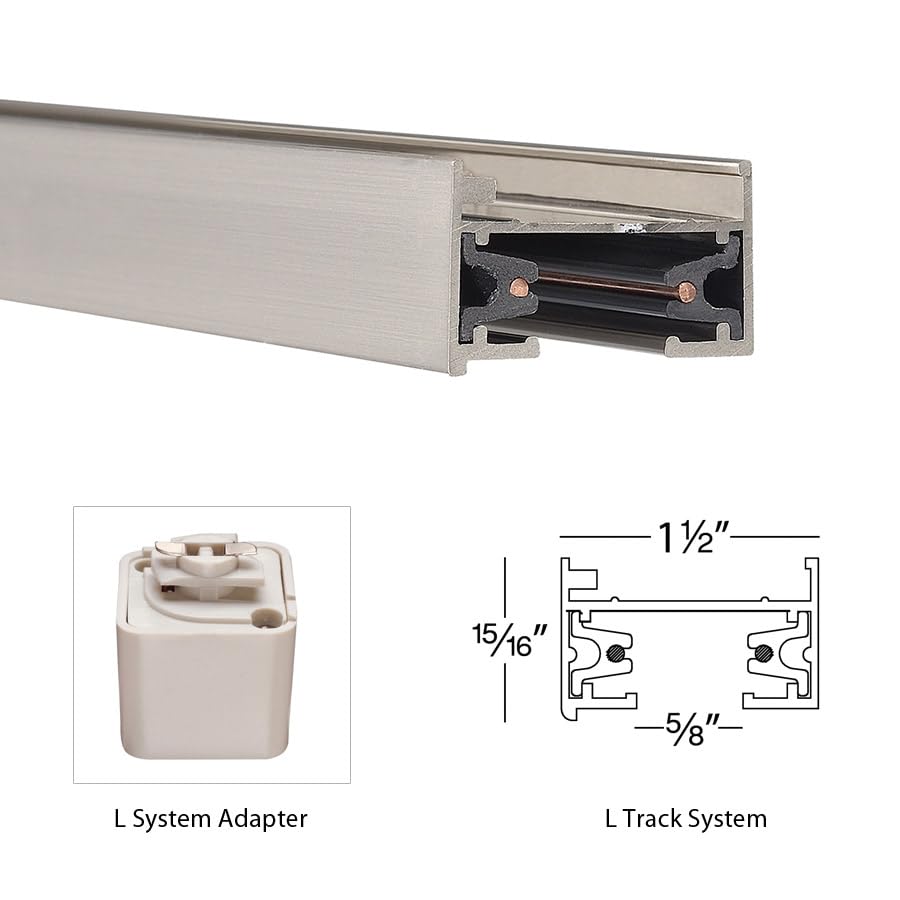 Wac Lighting Lt6-Bn 120Vl Track Single Circuit, Brushed Nickel