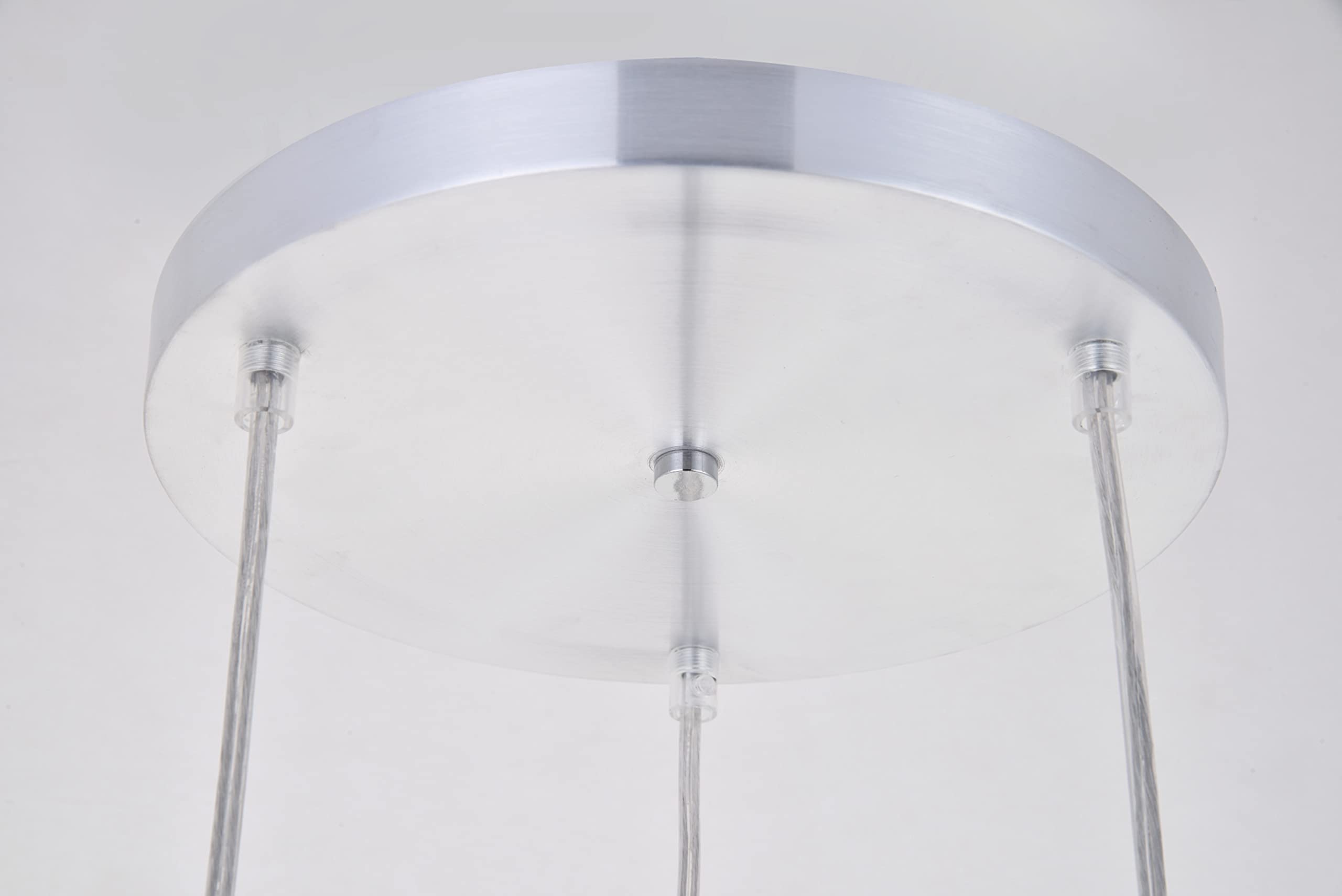 Elegant Lighting LDPD2000 Nora 3 Light 14-1/2'' Wide Multi Light Pendant with Alu  Black