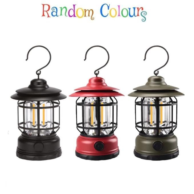 VIAXANA Outdoor Retro Lantern USB Camping Lantern Portable LED Lantern Tent Hiking Lantern LED Hiking Lamp Vintage Wall Light LE