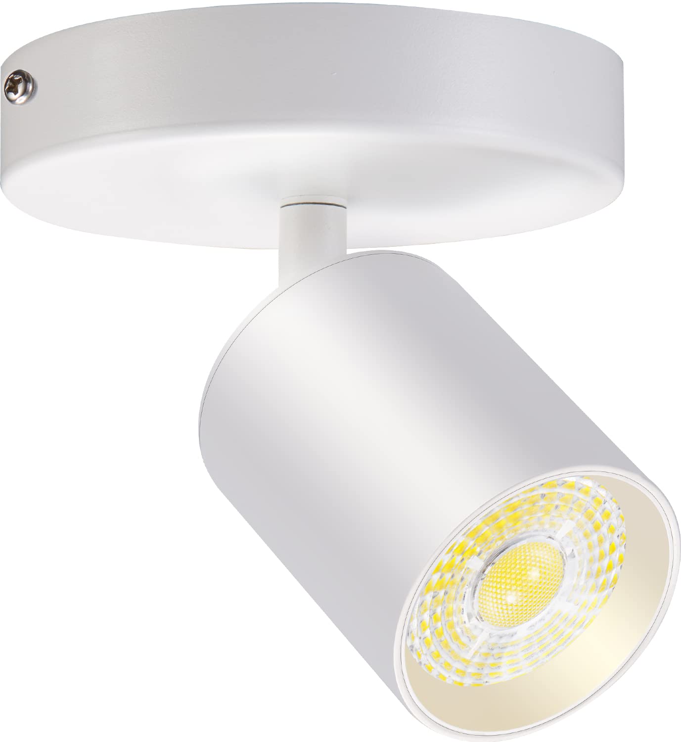 Vanoopee Dimmable Led Ceiling Spotlight, Adjustable 10W 800Lm 3000K, White Indoor Accent Light