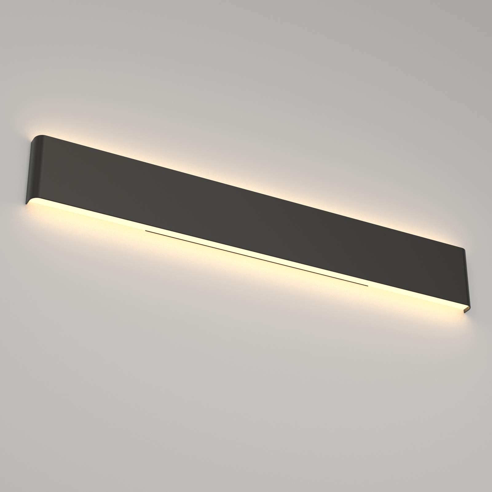 Ralbay Modern Black Vanity Light Fixture LED Bathroom Wall Light 39.3 Inch Warm White 3000K Aluminum Model 086291023331