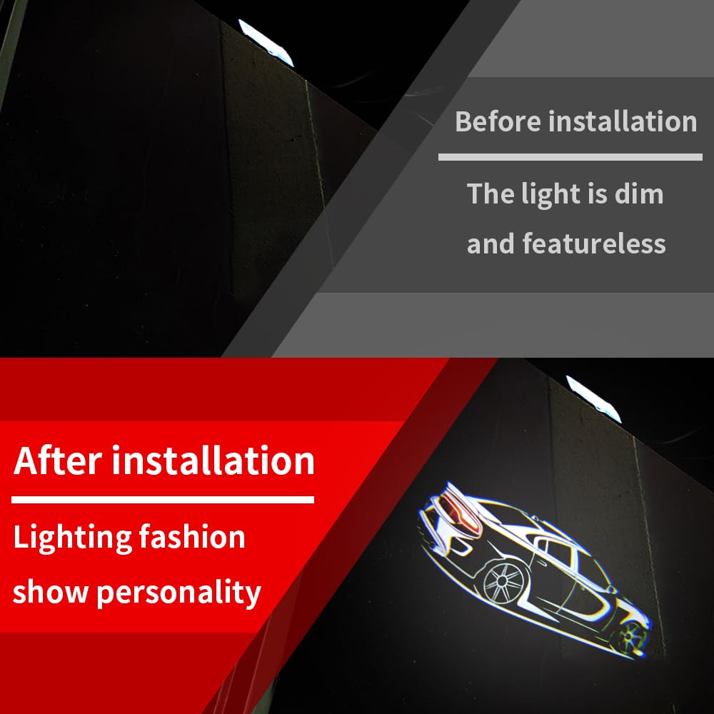 Uuakarin 2 Pcs Car Door Logo Lights Compatible For Charger 2010-Present Courtesy Led Ghost Shadow Light Projector Lamps Accessor