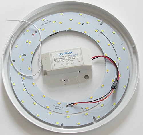 Ledy 33W Led Ceiling Light Fixture, 3630Lm Bright White Panel Retrofit, Round Tube Replacement