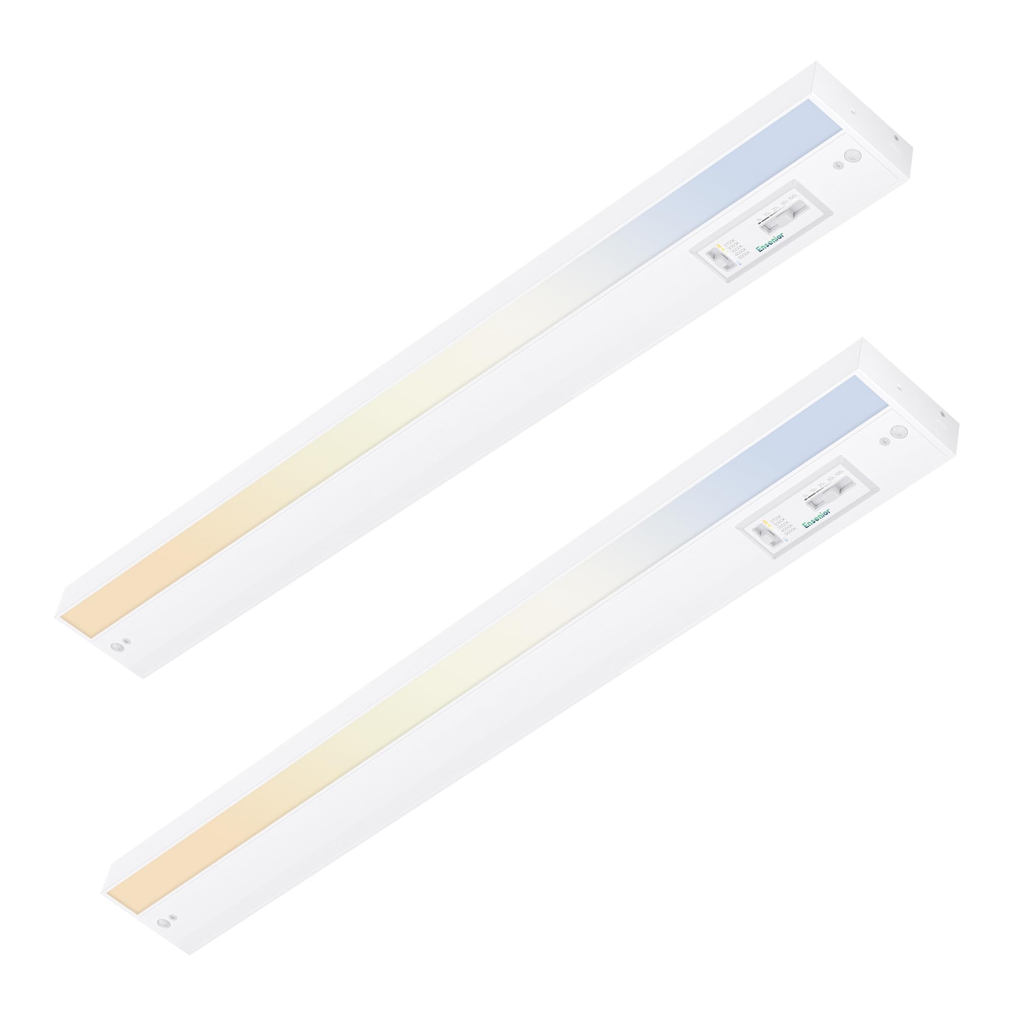 Ensenior LED Under Cabinet Lighting, Hardwired, 5CCT, 10W, 650LM, 18 Inch, Dimmable, 2 Pack, Model CG1-18