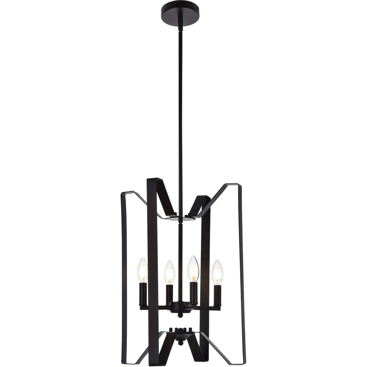 Living District Hoffman 4 Lights Pendant in Black