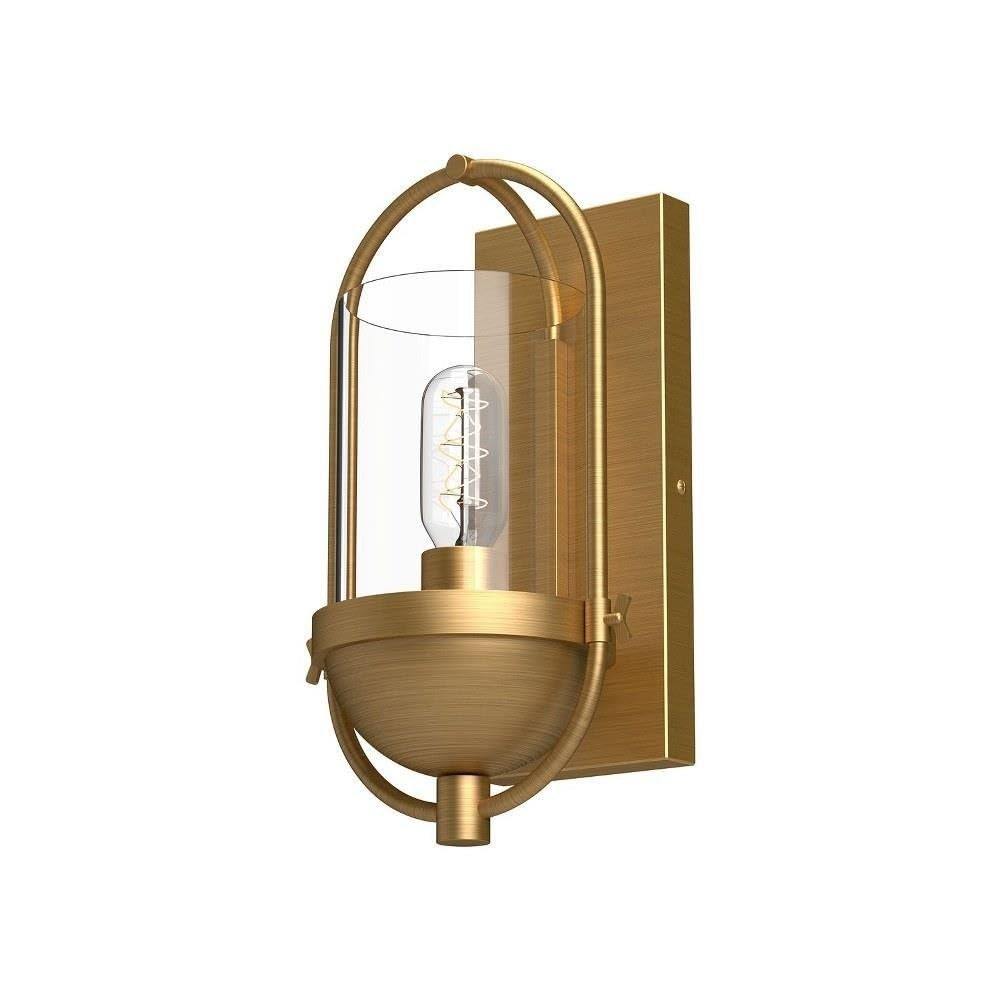 Alora Mood WV539007AGCL Cyrus Vanity, Aged Gold/Clear Glass