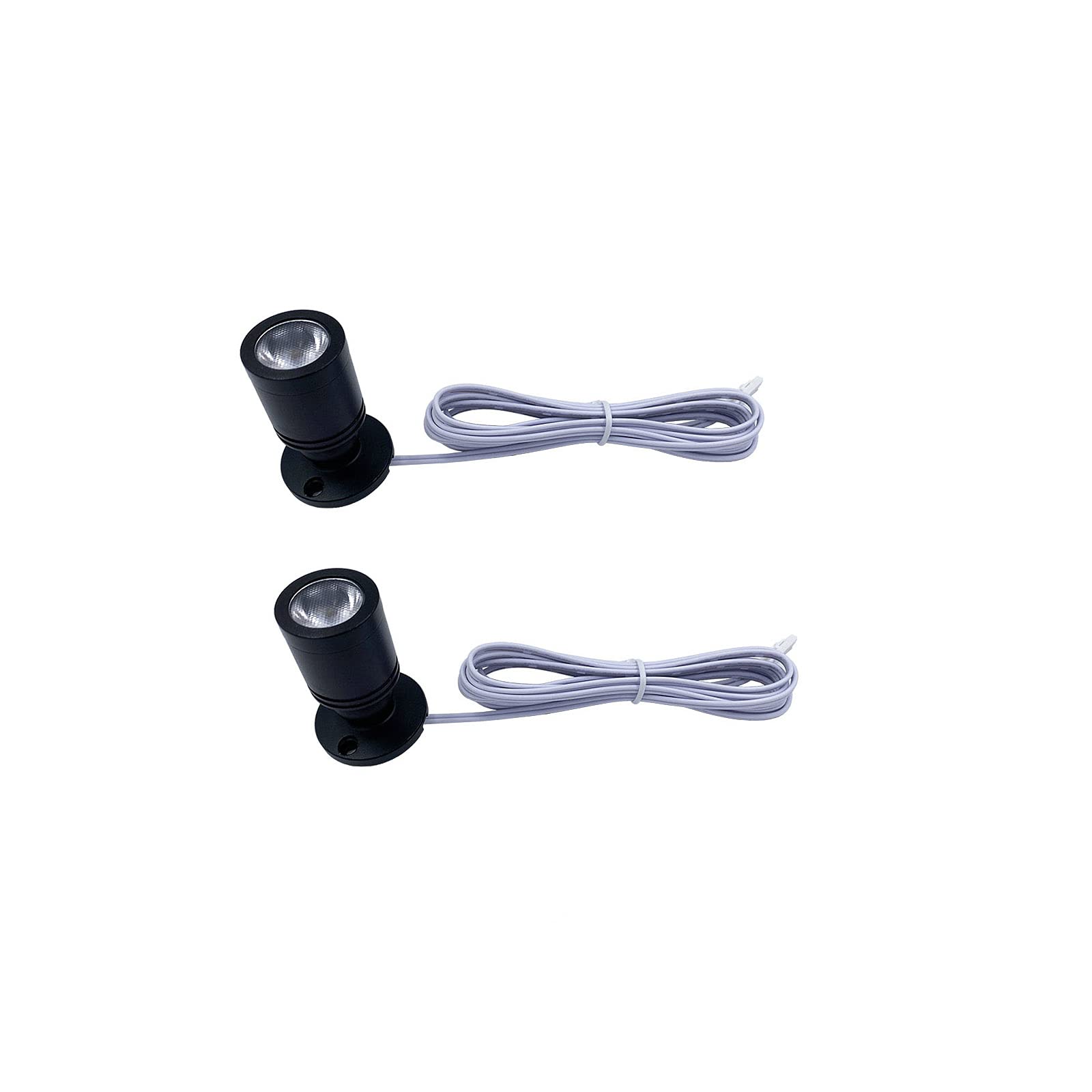 Taysing LED Mini Spotlight Picture Lights 6000K Black Indoor 2 Pack