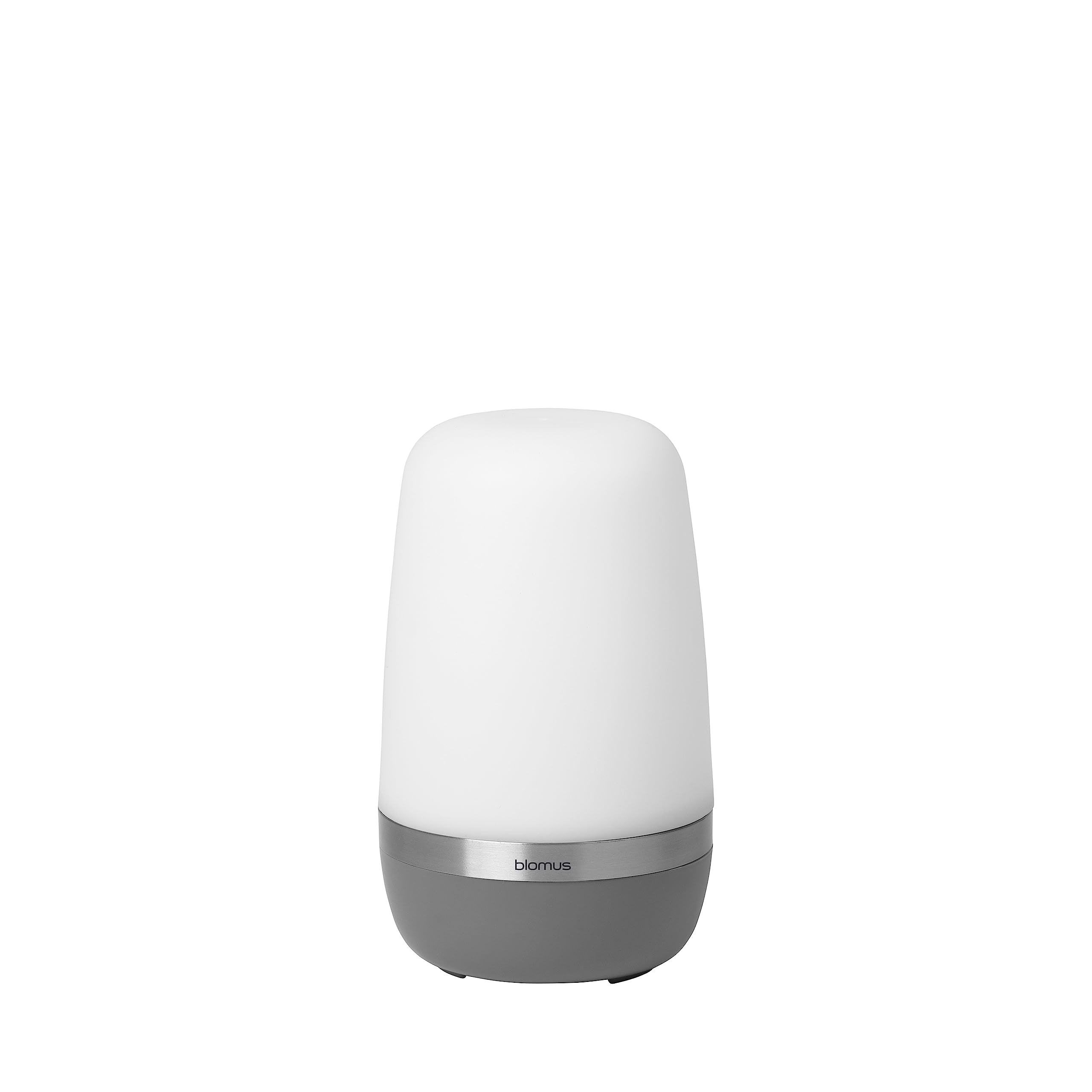 Blomus Spirit LED Table Lamp, Rechargeable, Matte Stainless Steel, Size S, Warm Grey, Model 66061