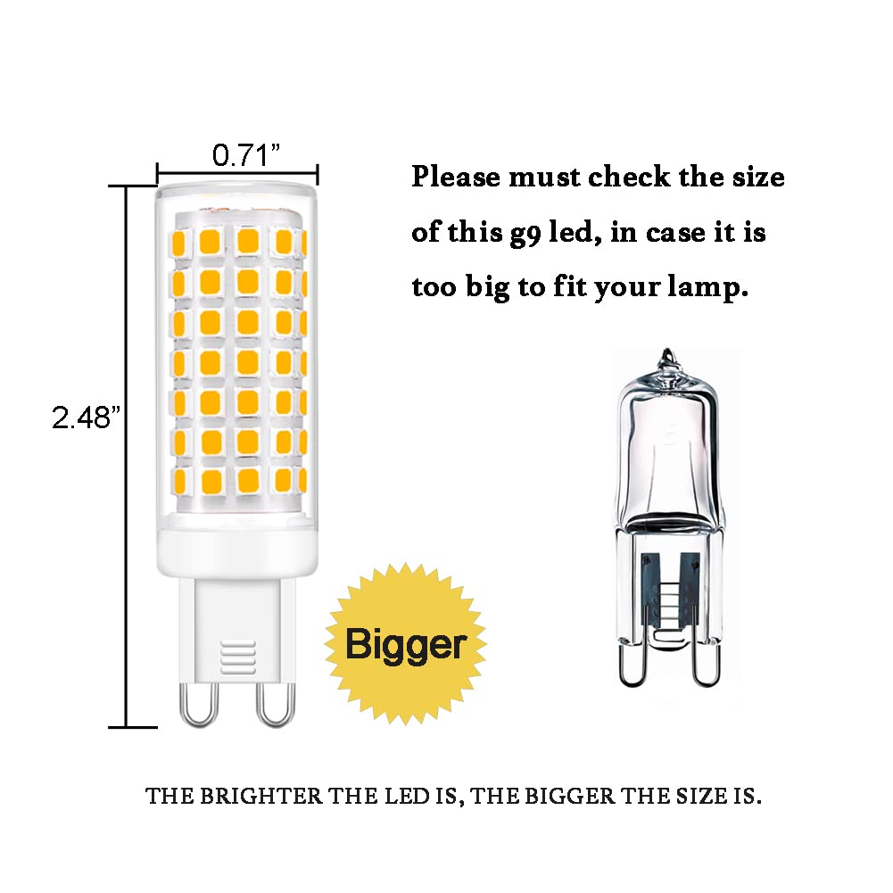 Yosenmi Dimmable G9 LED Bulb 5W, 40W Halogen Equivalent, Warm White 3000K, Ceramic, 12-Pack