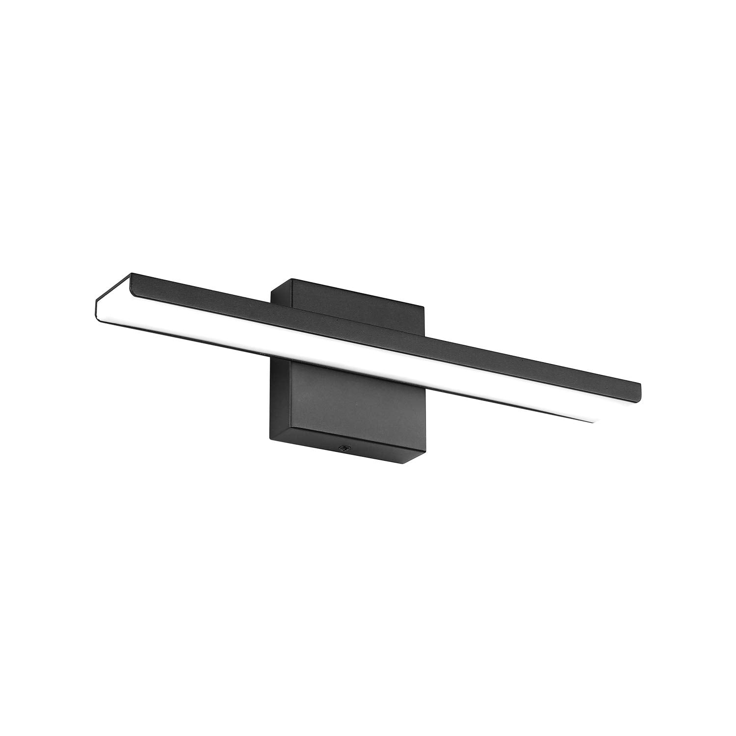 JUSHENG Bathroom Vanity Light Fixtures LED Wall Mount Sconce 16W 16.14in Aluminum Black-Cool White Model 6330