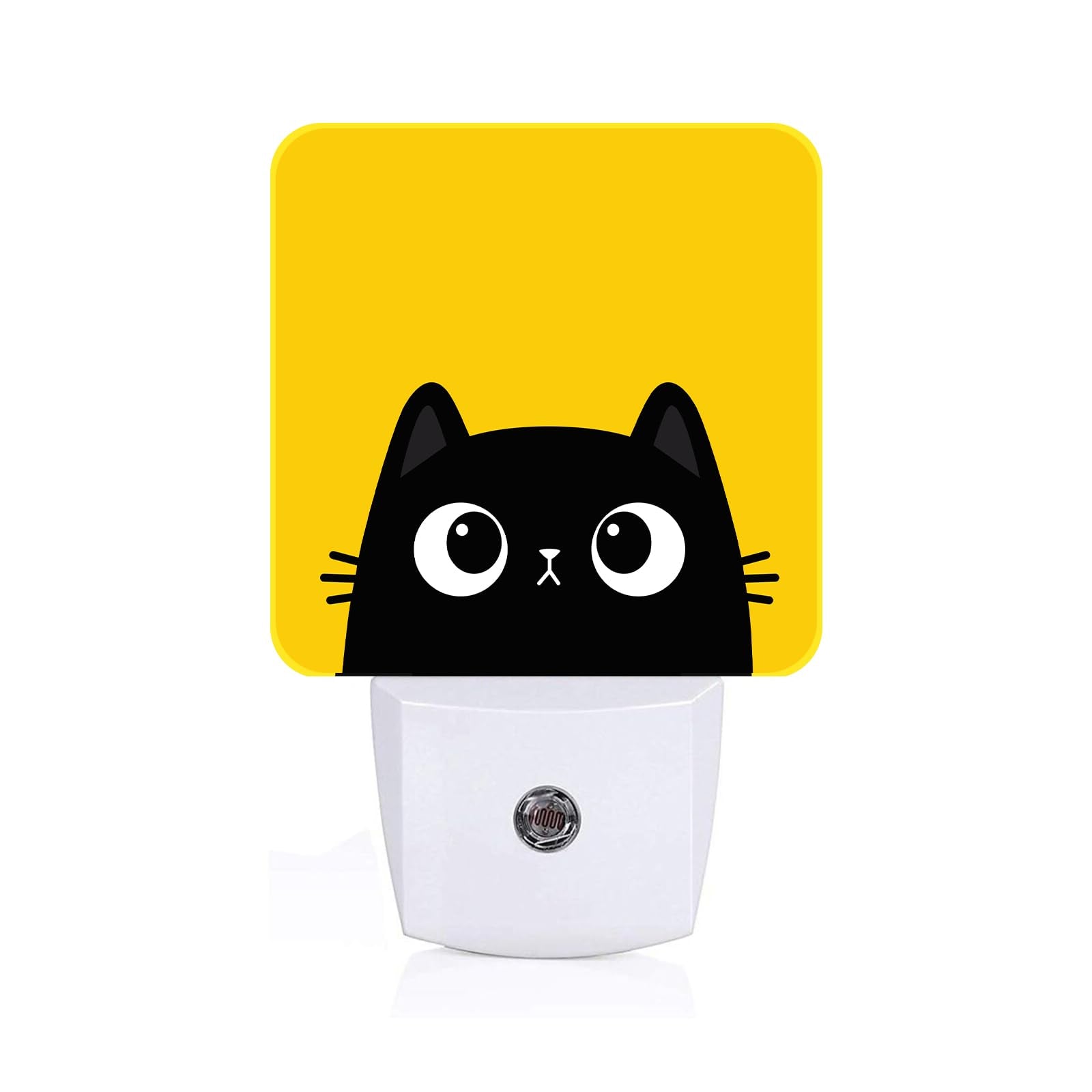 FSHVQKD Black Cat Gaze Night Light,Plug-in Night Lights with Dusk-to-Dawn Sensor for Stairway,Hallway,Bedroom Sleep Friendly Ide