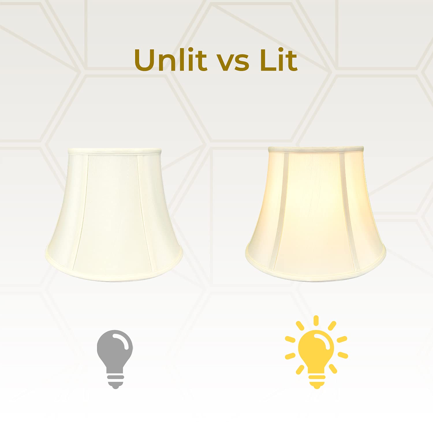 Royal Designs Modified Bell Lamp Shade, Eggshell, 11 X 18 X 13.5