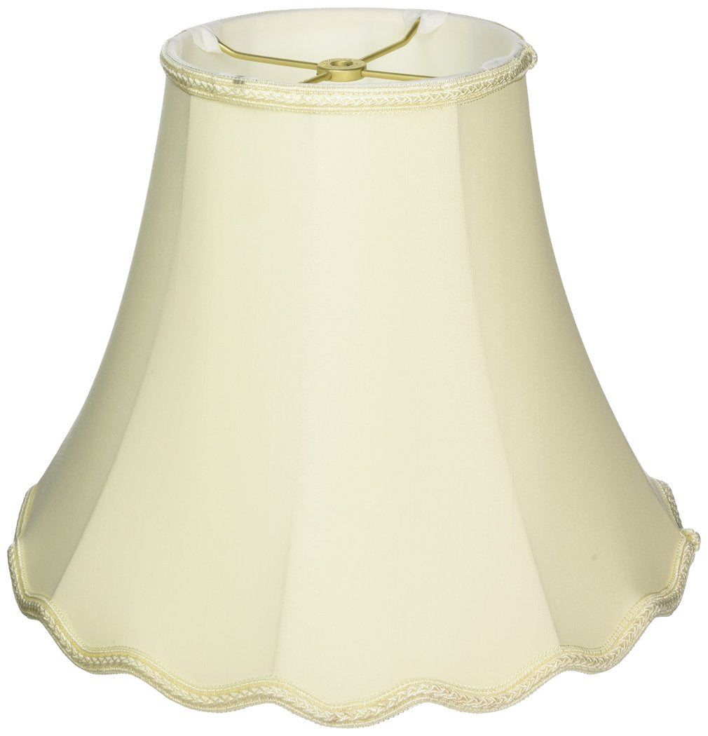 Royal Designs Scalloped Bell Designer Lampshade, Eggshell, 7 x 14 x 11.5