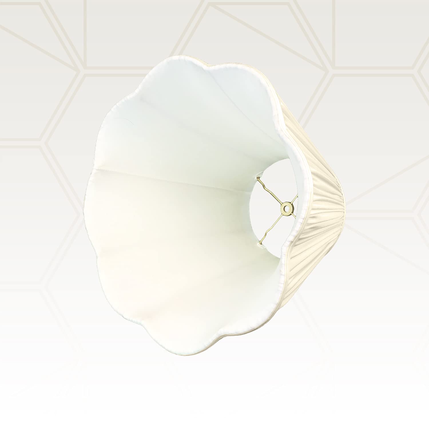 Royal Designs &quot;Bottom Scallop Gather Pleat Basic Lamp Shade, Beige, 7&quot;&quot; X 14&quot;&quot; X 11.5&quot;&quot;&quot; (Bs-754-14Bg)