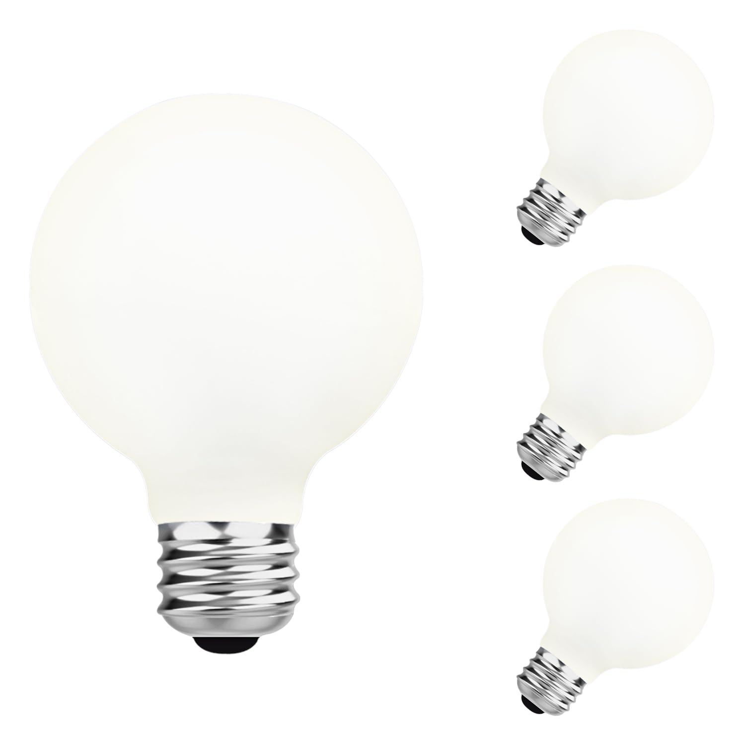 Omed G80/G25 Dimmable Vanity Light Bulbs Daylight White 4000K, 6W Led Globe Light Bulbs 60 Watt Equivalent, 600 Lumens Bright Wh