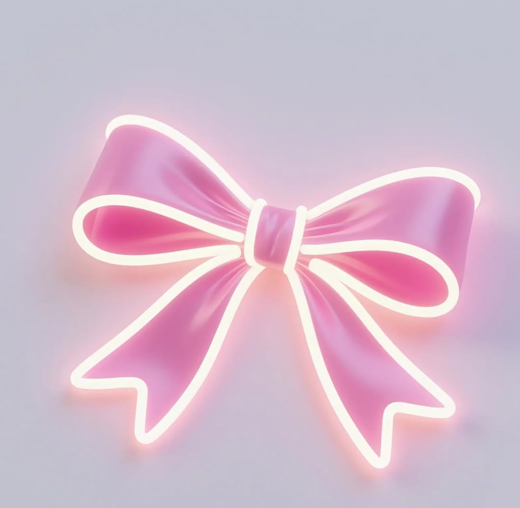 Ulalaza Neon Light Sign LED XOXO Decorative Marquee Night Light USB Operated 15x35CM Bow Color